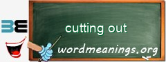 WordMeaning blackboard for cutting out